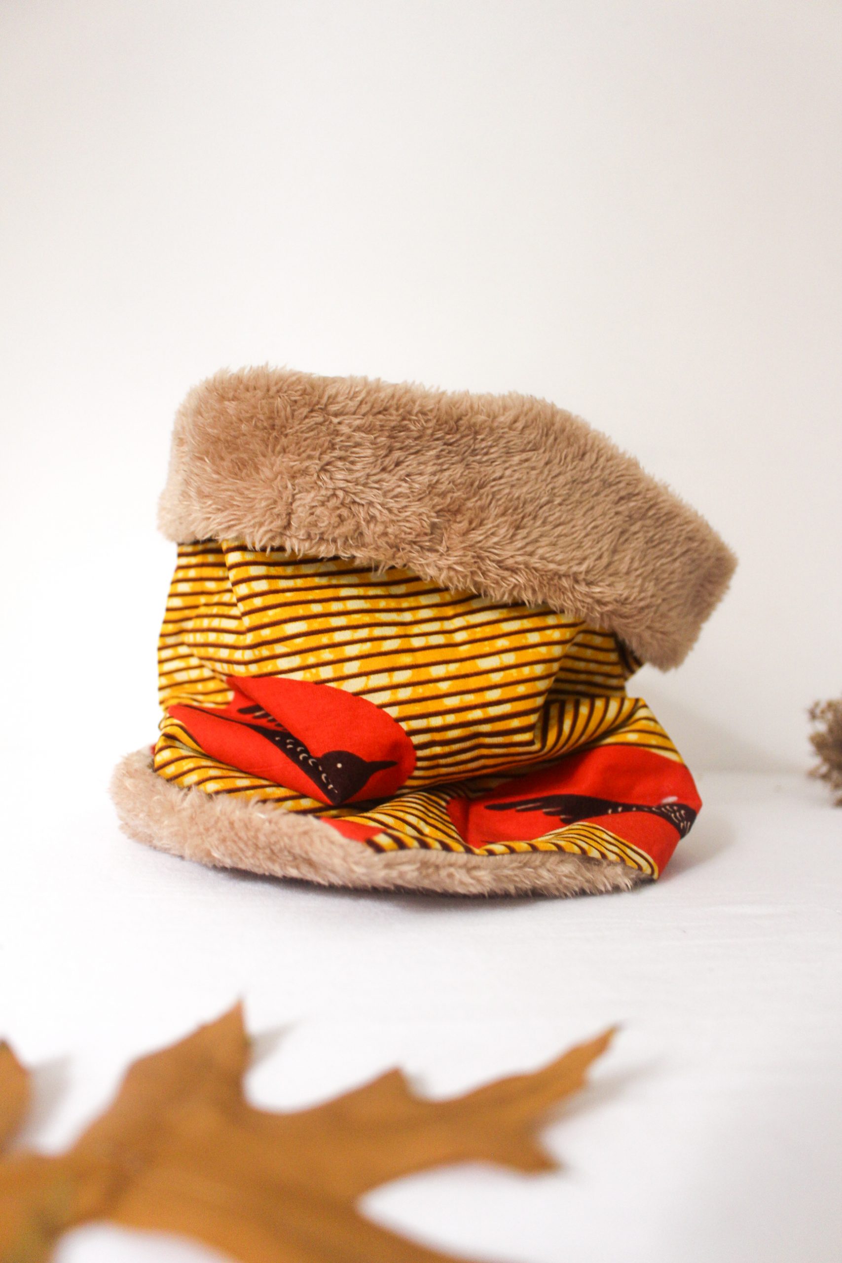 Snood en wax doublé peluche