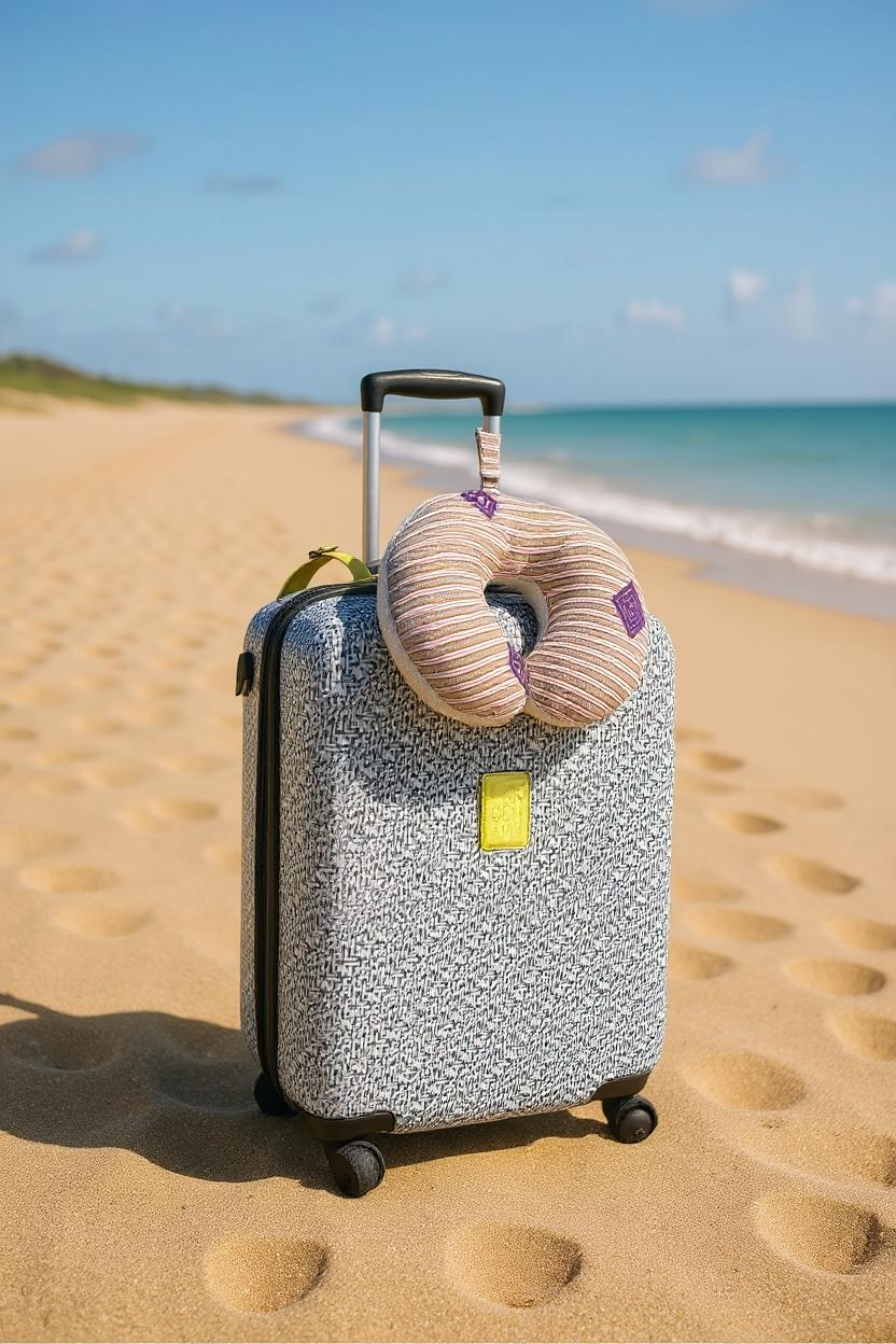 Coussin de voyage en pagne wax