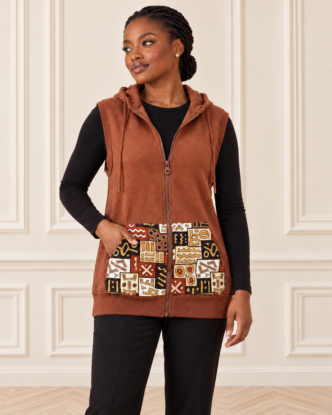 Sweatshirt sans manche - Coton & Wax