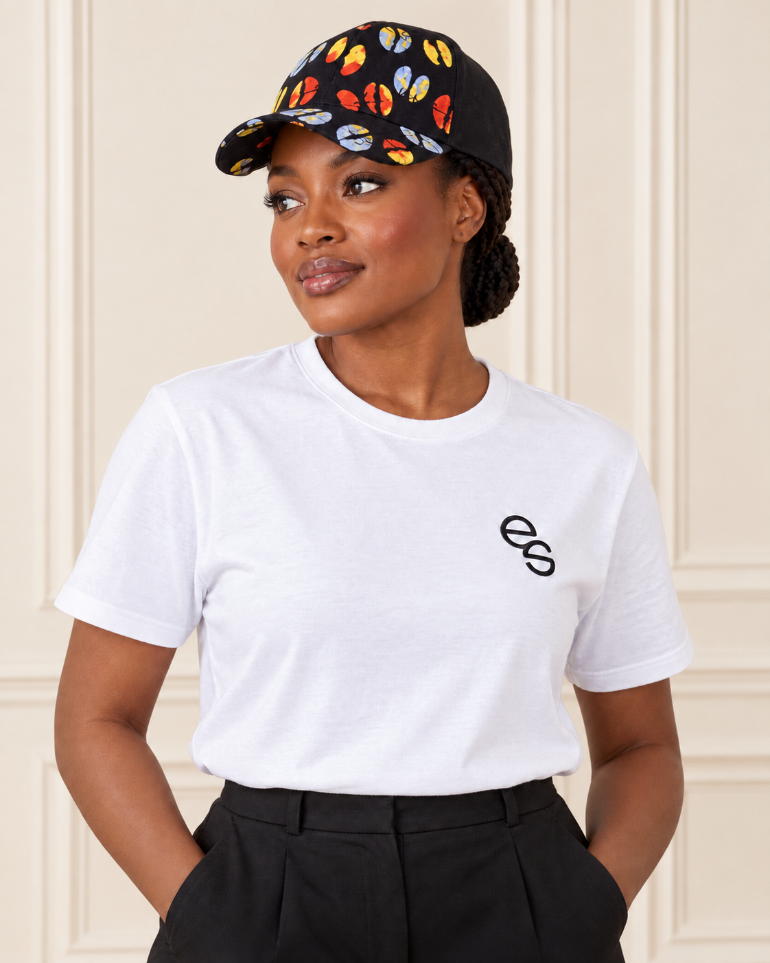 Casquette wax motifs cauris