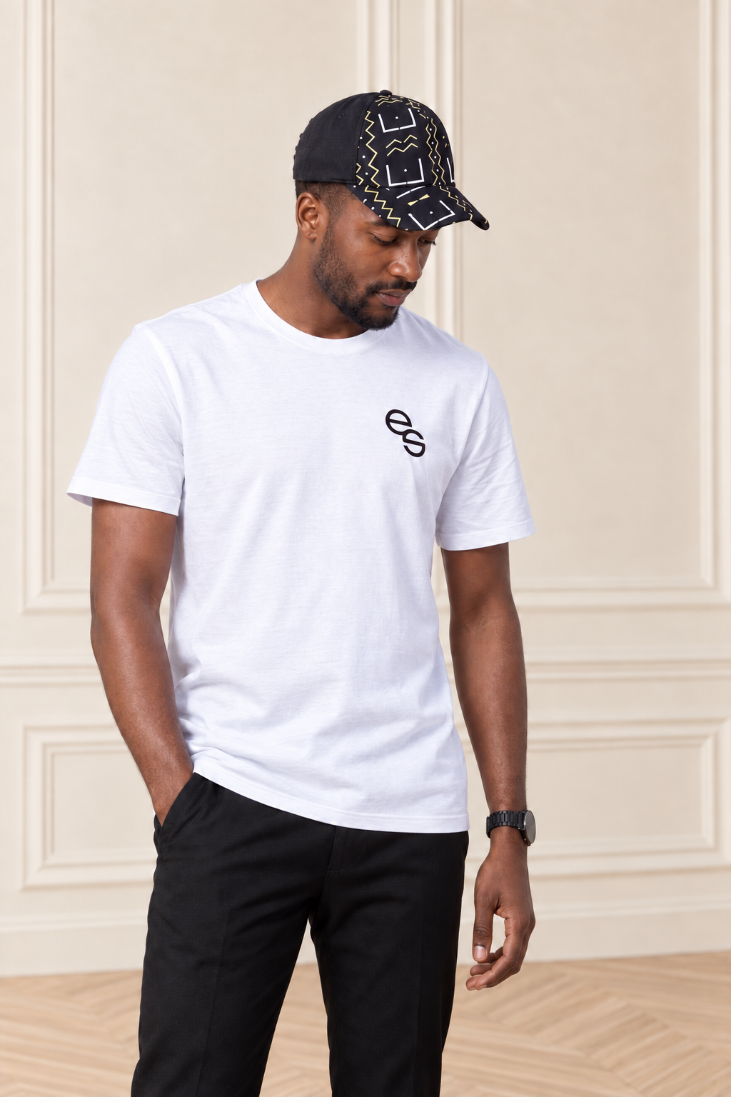 Casquette wax motifs géométriques